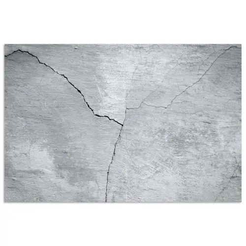Beton - Scheur - Grijs poster papier klein -3d