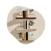 Plankjes - Boeken - Vaasjes - Planten Wandcirkel Organisch Plexiglas middel -3d