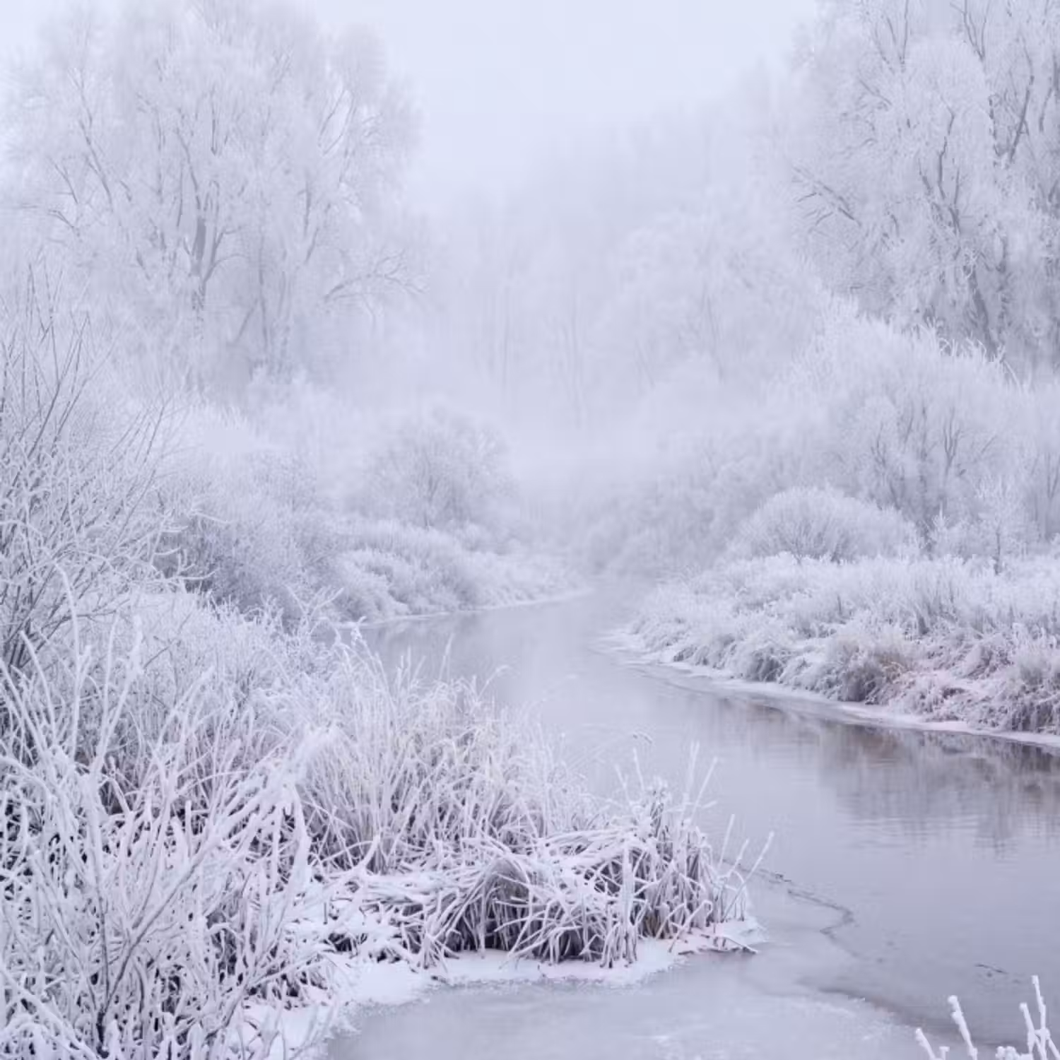 Tapete - Fluss - Schnee - Wald - Winter - Landschaft