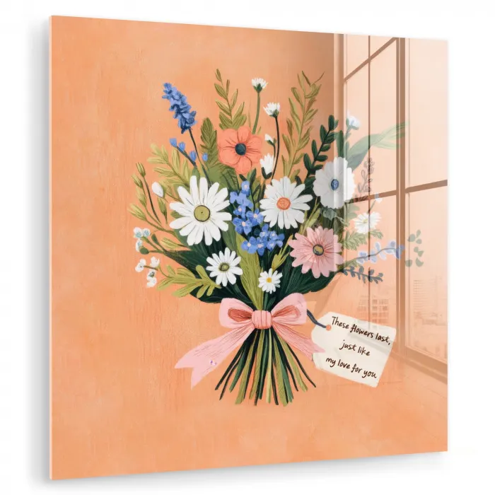 Boeket - Strikje - Quote plexiglas 5mm klein -zzzproduct_nieuw