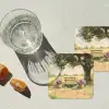 Houten bankje - Bloempotten - Landschap onderzetter kurk middel -sfeer4