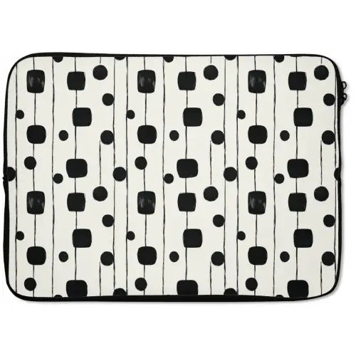 Grafisch - Modern - Zwart laptophoes neopreen klein 279 -zkaufland3dotto