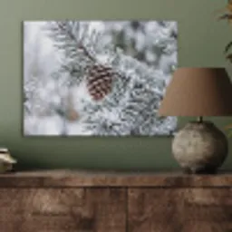 Dennenappel - Tak - Sneeuw - Winter - Sfeervol PET vilt klein -sfeer2