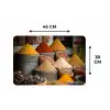Kruiden - Ton - Specerijen - Geel - Bruin Placemat vinyl groot -specs