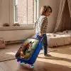 Bruin paard tussen de bloemen Kinderkoffer - Blauw klein -sfeer1