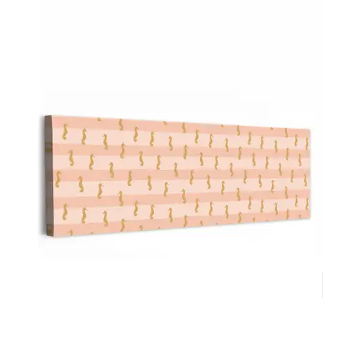 Zee - Dieren - Roze - Zeepaardje canvas 2cm klein 828 -z3d
