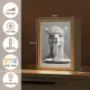 Alpaca - Pasta - Zwart - Wit - Grappig - Dieren Light Box met kabel (Tafellamp) klein -USP_FR