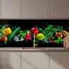 Groente - Splash - Zwart keuken achterwand 2 middel zz_3dshopping