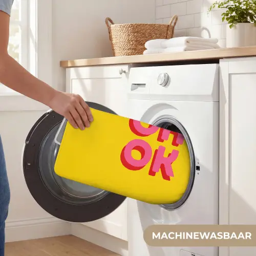 Oh ok - 3D - Geel - Roze Badmat klein -USP_WasbaarNL