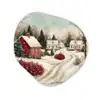 Kerstsfeer - Landelijk - Rood Wandcirkel Organisch Forex 3mm klein -3d