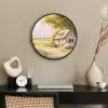 Huisje - Hout - Bloemen Fotolijst rond zonder passe partout klein -sfeer1