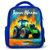 Abstract - Tractor - Groen Kinderrugzak - Blauw middel -3d