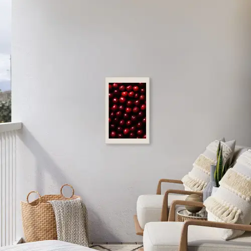 Kersen - Rood Tuinposter op houten frame 2 cm dik klein -sfeer1
