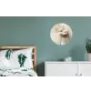 Bloem - Beige - Verf - Schaduw Wandcirkel aluminium klein -slaapkamer