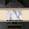Marmer - Steen - Wit - Grijs - Zwart - Marmerlook keuken achterwand spatscherm klein -sfeer1