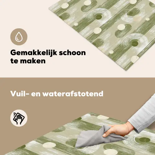 Artistiek - Modern - Groen Inductie beschemer met haakjes klein 777 -ky-schoon-nl