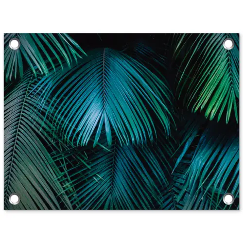 Inductie beschermer - Inductie afdekplaat - Tropical - Jungle - Bladeren - Groen tuinposter los doek klein -3d