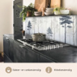 Bos - Bomen - Mist - Natuur - Illustratie - Grijs keuken achterwand 2 middel -usp_NL