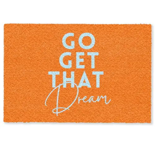 Oranje - Blauw - Go get that dream Deurmat klein -zkaufland3d