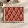 Bladeren - Rood - Elegant Dienblad Rechthoek middel -USP_Formaat