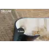 Abstracte vierkanten - Aardetonen - Mistig Placemat vinyl groot -closeup