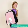 Cartoon unicorn met regenboogmanen Rugzak - Zwart middel -sfeer6_NL