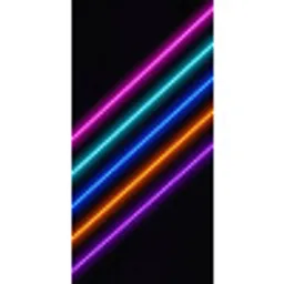 Esthetiek - Retro - Neon Behang Vinyl klein -3d_website
