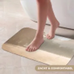 Landschap - Bos - Water - Mist - Beige Badmat klein -USP_ZachtNL