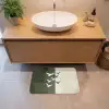 Japandi - Vogel - Groen Badmat klein -sfeer1