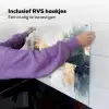 Kunst - Grijs - Goud - Abstract Inductie beschemer met haakjes middel -ky-ophangen-nl