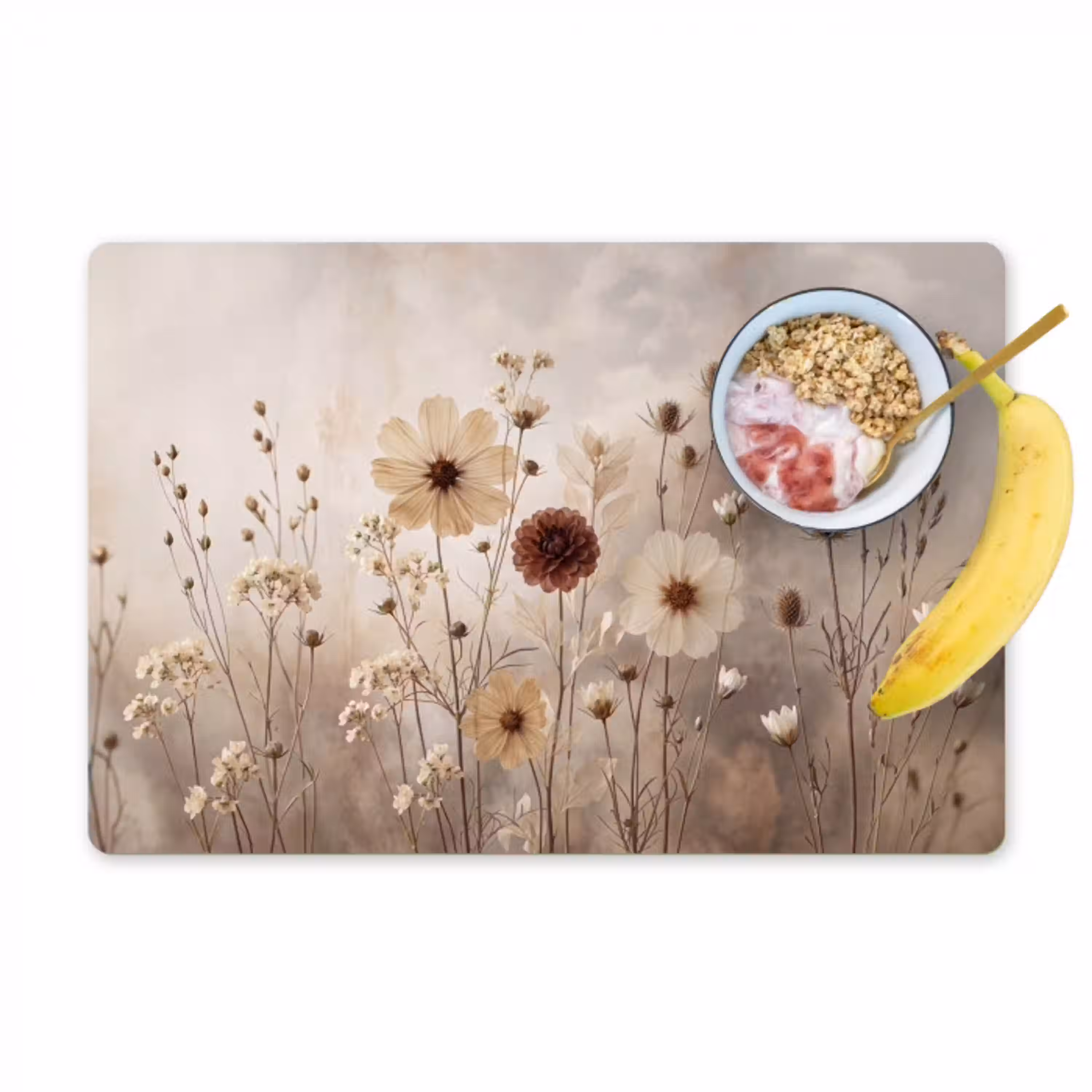 Wilde bloemen - Botanisch - Vintage - Natuur - Rustiek Placemat vinyl groot -zzzproduct_Kitchenyeah-website