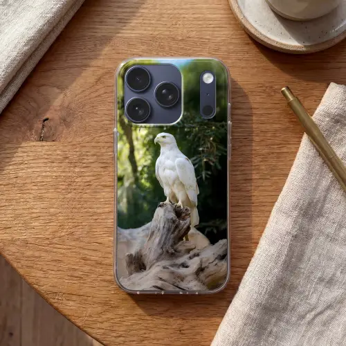 Arend - Hout - Wit - Planten Telefoonhoesje iPhone 17 Pro klein -sfeer1