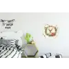 Kerstkrans - Hert - Hulst - Rood Wandcirkel aluminium klein -kinderkamer