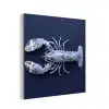 Kreeft - Porselein - Delfts - Blauw aluminium wit klein -3d