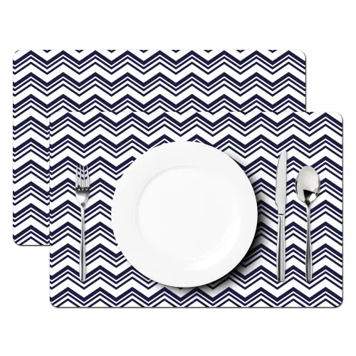 Oceaan - Golven - Blauw - Wit Placemat vinyl groot 368 -zzsfeer2_Kitchenyeah-website