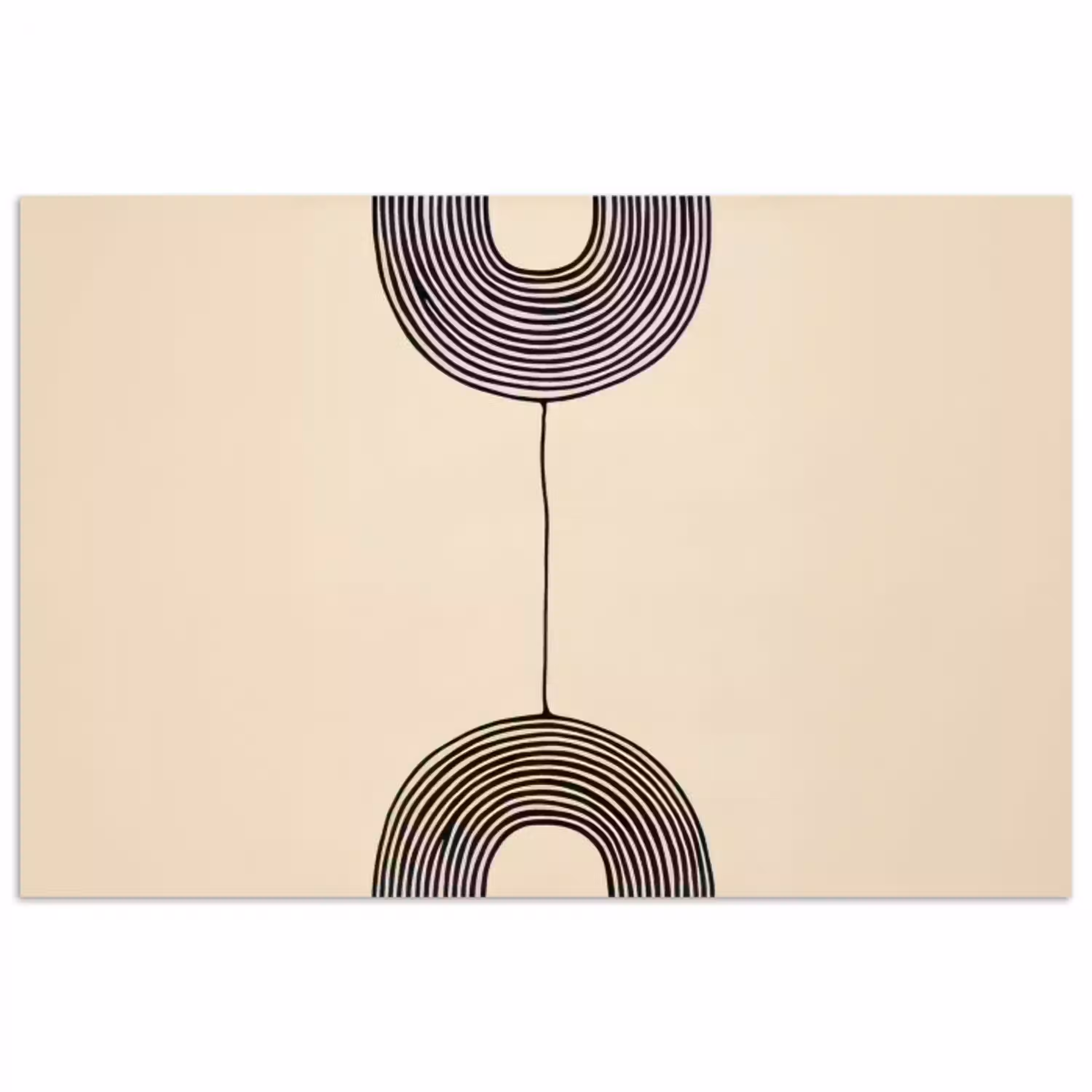 Geometrische bogen - Minimalistisch - Symmetrisch poster papier klein -3d