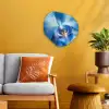 Blauw - Orchidee - Elegeant Wandcirkel Organisch Forex 3mm klein -sfeer4