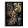 Marmer - Zwart - Goud - Abstract fotolijst zwart zonder passe partout klein -3d