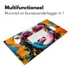 Vrouw - Bril - Kleuren - Graffiti Muismat XXL klein -sfeer4