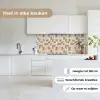 Blok - Patroon - Bruin keuken achterwand 2 middel 871 -sfeer4_NL