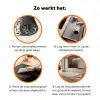 Bladeren - Bessen - Roze Inductie beschermer vinyl 3mm klein 276 -zzzzzzz-td-werking