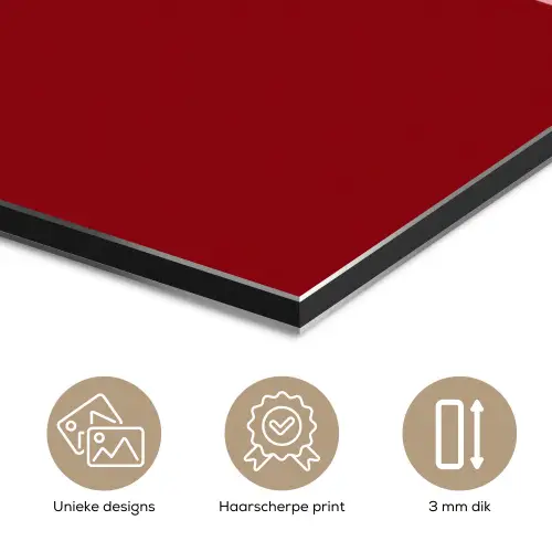 Love - Hart - Rood aluminium wit klein -closeup_NL