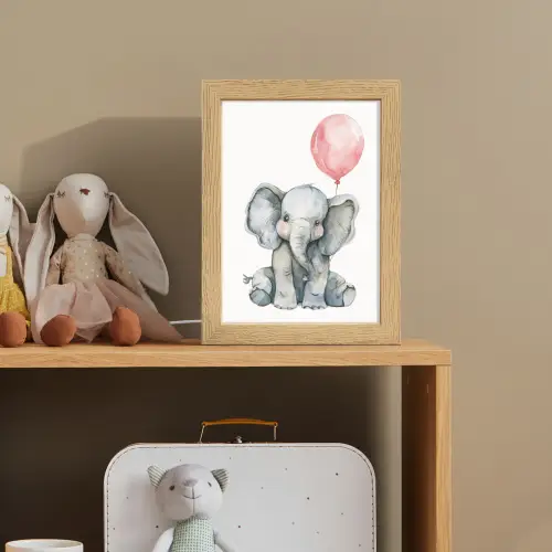 Olifant - Baby dier - Roze ballon Light Box met kabel klein -sfeer2_kind