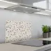 Terrazzo -  Patroon - Staal keuken achterwand spatscherm klein 900 -3d_schuin
