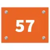 Oranje - Traditioneel Naambord Rechthoek middel -3d