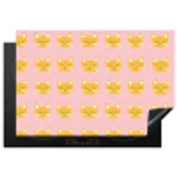Katten - Patroon - Roze Inductie beschermer vinyl 3mm klein 276 -3d