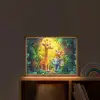 Dieren - Jungle - Giraf - Olifant - Aapje Light Box met batterij (Wandlamp kind) middel -sfeer1_kind