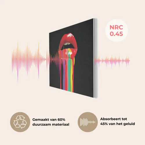 Lippen - Kleuren - Zwart PET vilt klein -USP_NL