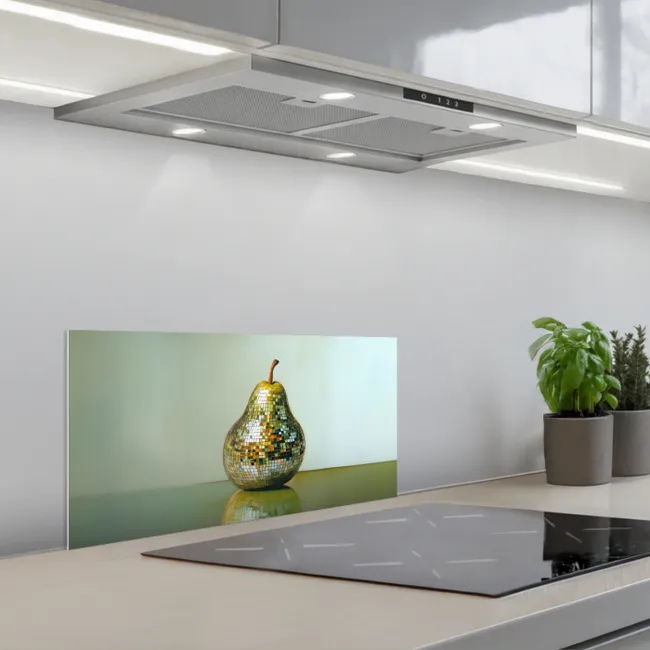 Fruit - Disco - Art - Glitter keuken achterwand spatscherm klein -3d_schuin