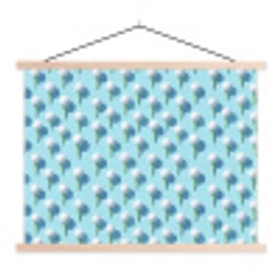 Golf - Ballen - Blauw textielposter latten blank klein 122 -3d